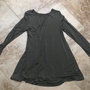 Dark green, log sleeved dress/shirt